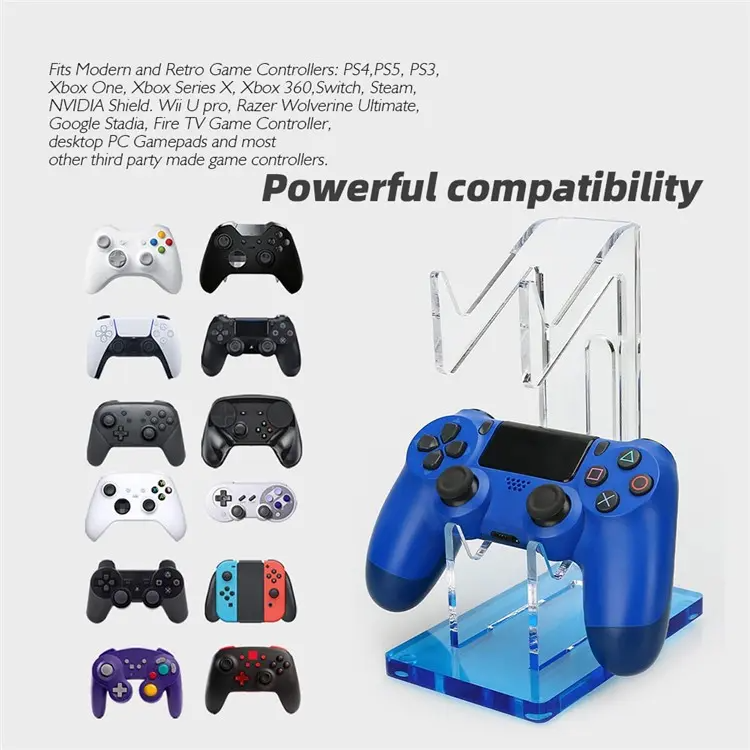 Cargue la imagen en el visor de la galería, PS4 / Xbox One / Switch Game Controller Holder Desktop Gamepad Storage Holder - Transparent - Polar Tech Australia
