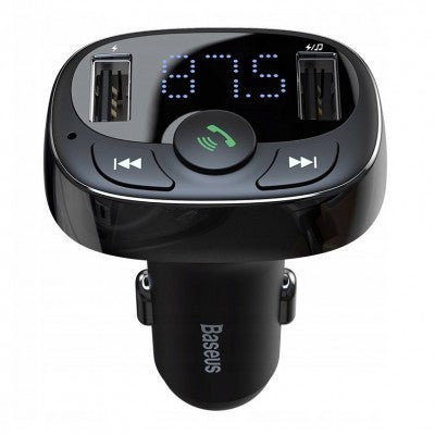 Load image into Gallery viewer, [S-09A] Baseus Dual USB Car Charging Adapter MP3 Player With FM Transmitter - Polar Tech Australia
