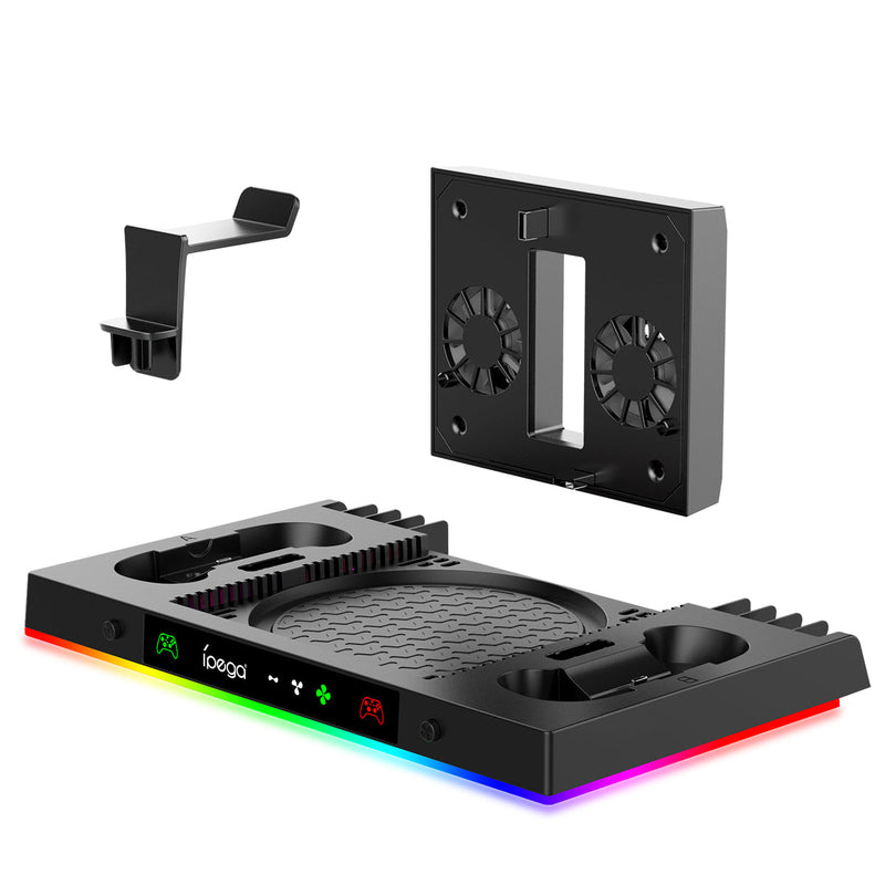 Load image into Gallery viewer, Xbox Series X - All in One Multi Function RGB Light Effect Cooling Fan Base Stand Charging Station - Polar Tech Australia
