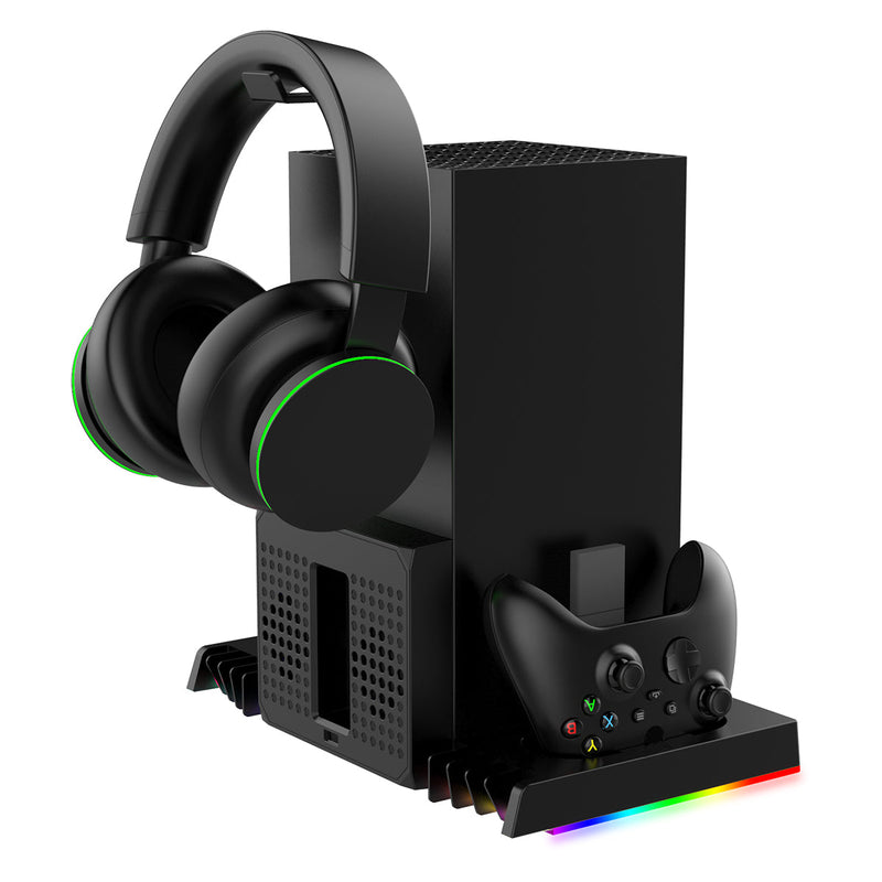 Load image into Gallery viewer, Xbox Series X - All in One Multi Function RGB Light Effect Cooling Fan Base Stand Charging Station - Polar Tech Australia
