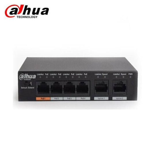 [DH-S1500C-4ET2ET-DPWR] DAHUA 4 PoE 6 Ports PoE Switch CCTV System - Polar Tech Australia