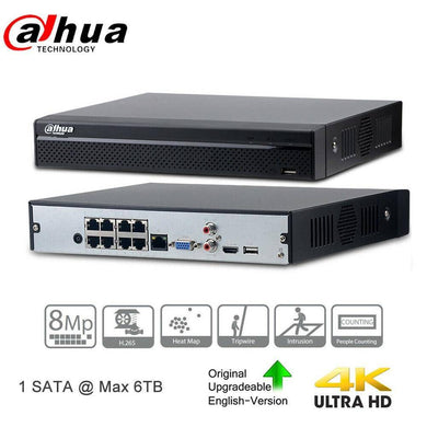 [DHI-NVR2108HS-8P-4KS2] DAHUA 8CH 4K 8PoE CCTV Security Camera NVR Network Video Recorder System - Polar Tech Australia