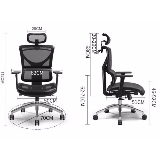 Deluxe Ergonomic Adjustable Breathable Mesh Comfortable Office Chair - Polar Tech Australia