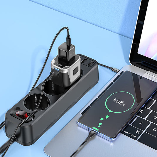 [AC5] HOCO Universal Dual Port USB Charging Converter Wall Charger International Travelling Adapter - Polar Tech Australia