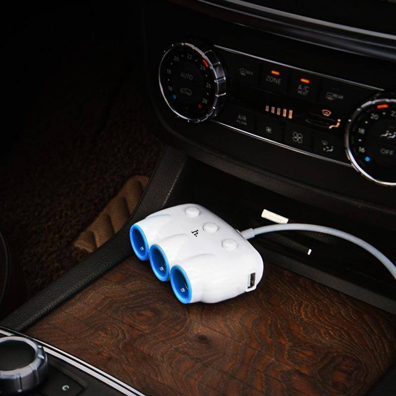 Chargez l&#39;image dans la visionneuse de la galerie, [C1] HOCO Dual USB Port Triple Cigarette Lighter Splitter Car Charging Adapter - Polar Tech Australia
