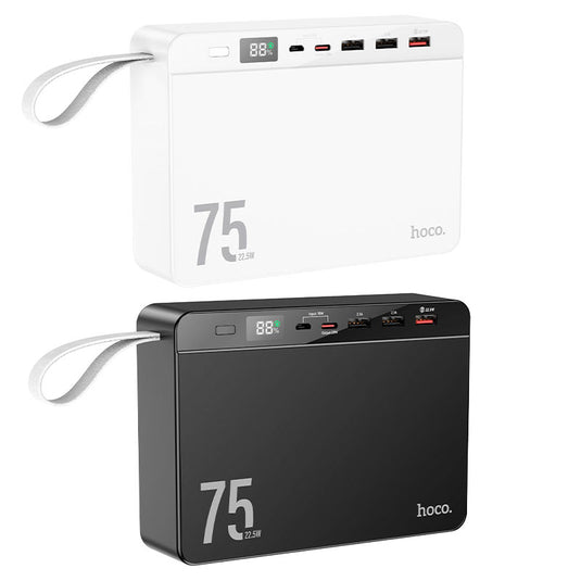 [J94][75000mAh] HOCO PD 20W QC 3.0 Fast Charging Power Bank Portable Power Station - Polar Tech Australia