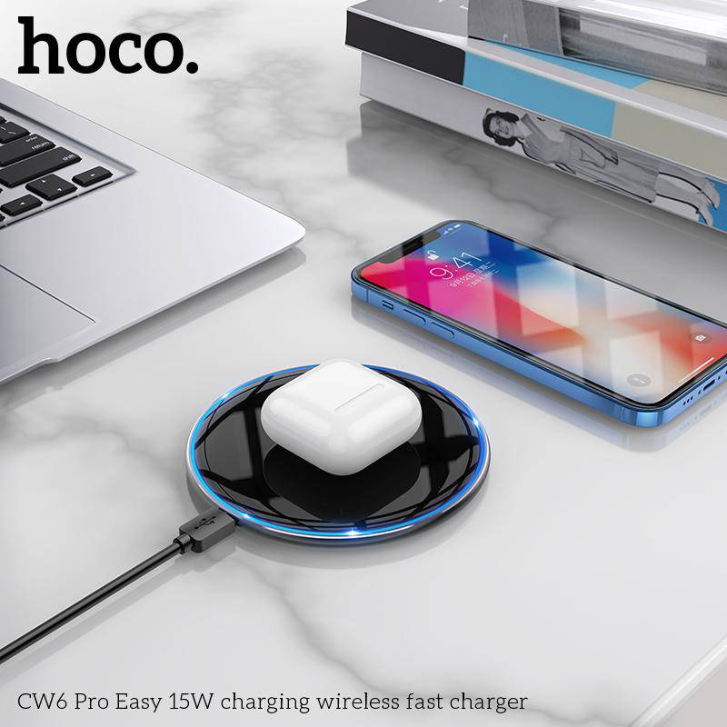 Cargue la imagen en el visor de la galería, [CW6 Pro] HOCO Ultra-Thin Easy Pro 15W Fast Wireless Charger Charging Pad - Polar Tech Australia
