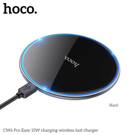 [CW6 Pro] HOCO Ultra-Thin Easy Pro 15W Fast Wireless Charger Charging Pad - Polar Tech Australia