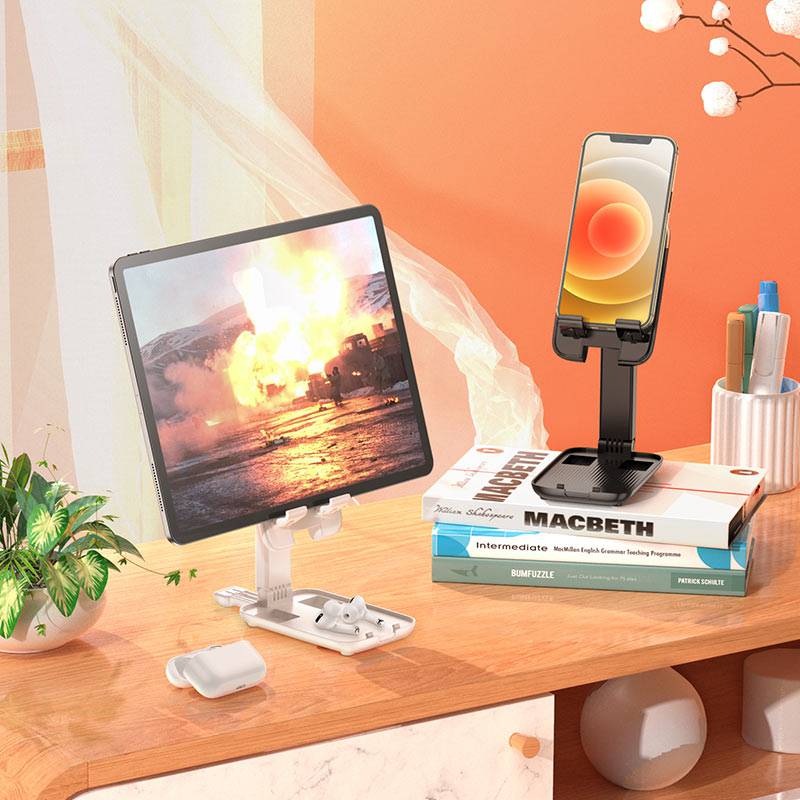 Load image into Gallery viewer, HOCO Universal Foldable Adjustable Desktop Phone &amp; Tablet Holder  4.7&quot;-14&quot; (S28) - Polar Tech Australia
