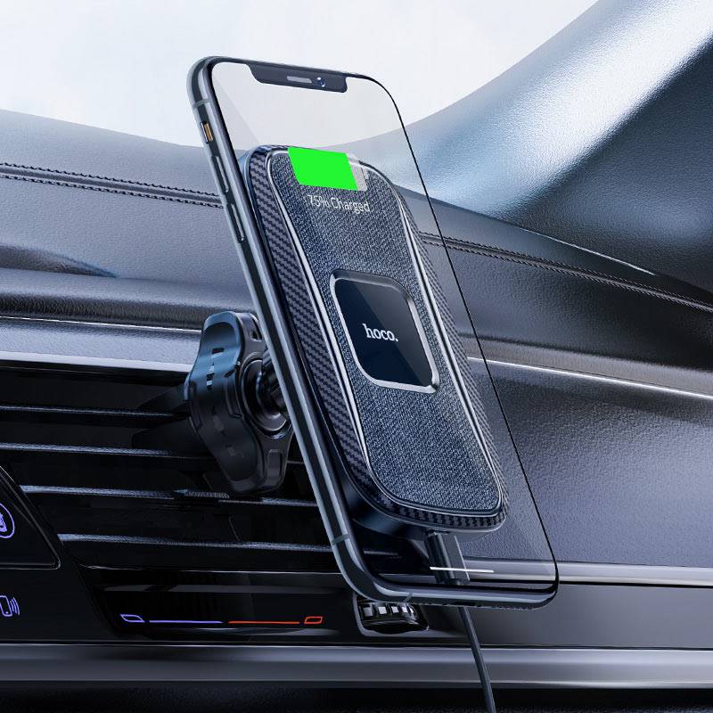 Cargue la imagen en el visor de la galería, [CA75] HOCO Universal QI 15W Wireless Charging Magnet Aircon Flow Dashboard Phone Holder - Polar Tech Australia
