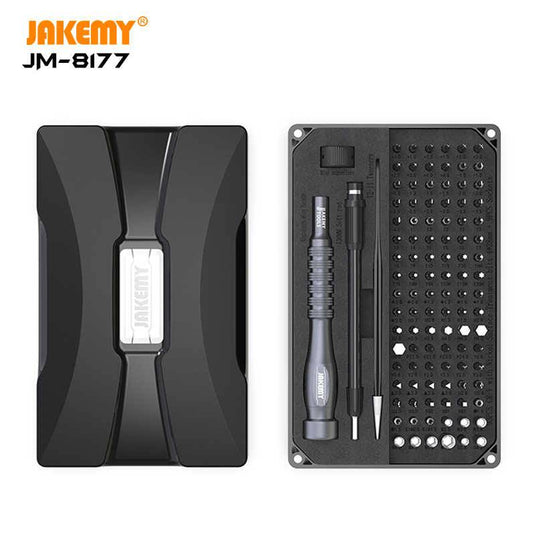 [JM-8177][106 in 1] Jakemy Premium Quality Precision Screwdriver Set Magnetic Bits Aluminium Alloy Handle Screwdriver for iPhone Computer Repair Tools - Polar Tech Australia