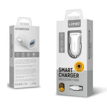 Load image into Gallery viewer, [Clearrance] LDNIO Car USB Charger With Charging Cable - Polar Tech Australia
