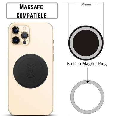 [MagSafe Compatible] Universal Magnet Magnetic Leather Sticker Pad For Car Holder Wireless Charging - Polar Tech Australia