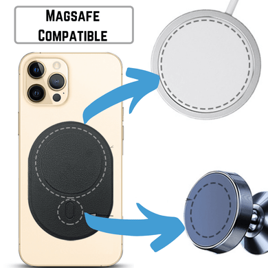 [MagSafe Compatible] Universal Magnet Magnetic Leather Sticker Pad For Car Holder Wireless Charging - Polar Tech Australia