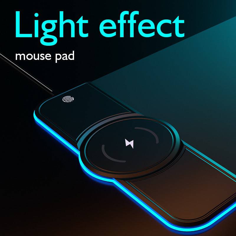 Chargez l&#39;image dans la visionneuse de la galerie, Mouse Pad Built-in 15W Fast Wireless Charger Charging Pad With RGB light effect - Polar Tech Australia
