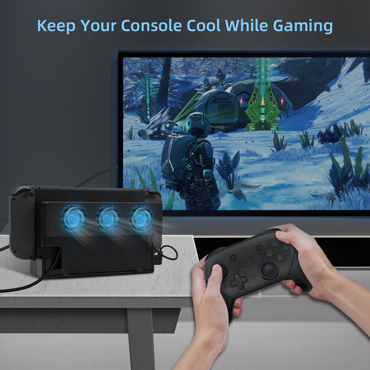 Nintendo Switch & Cooling Fan Stand Dock - Polar Tech Australia