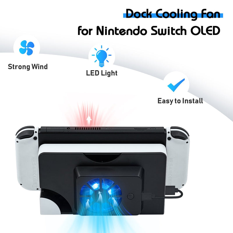 Load image into Gallery viewer, Nintendo Switch OLED Dock Cooling Fan Stand - Polar Tech Australia
