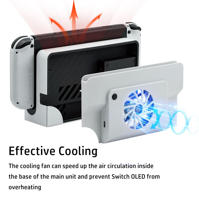 Chargez l&#39;image dans la visionneuse de la galerie, Nintendo Switch OLED Dock Cooling Fan with Game Card Storage - Polar Tech Australia
