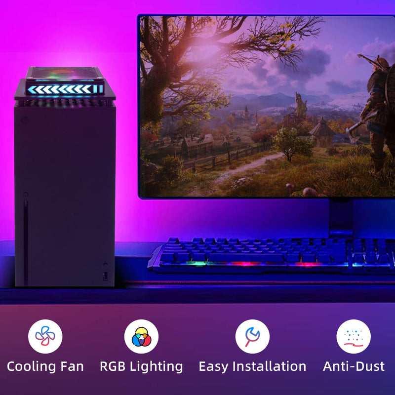 Load image into Gallery viewer, Xbox Series X Upper Top Cooling Fan with RGB Lighting - Polar Tech Australia
