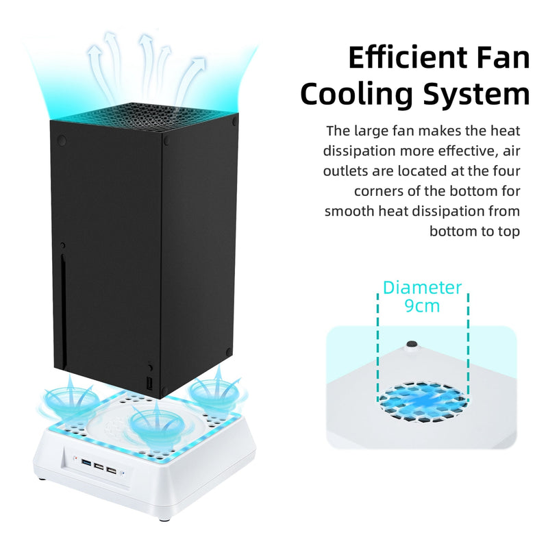 Load image into Gallery viewer, Xbox Series X Console Cooling Stand with LED Lighting &amp; Indicator - Polar Tech Australia
