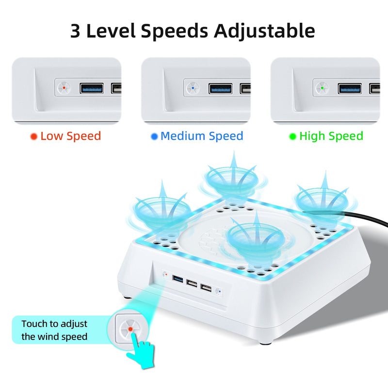 Load image into Gallery viewer, Xbox Series X Console Cooling Stand with LED Lighting &amp; Indicator - Polar Tech Australia
