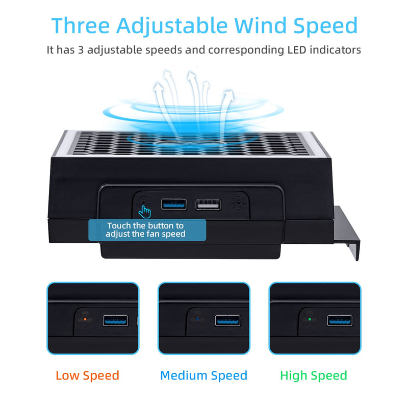 Cargue la imagen en el visor de la galería, Xbox Series S USB Powered Cooling Fan Dock with RGB LED Light - Polar Tech Australia
