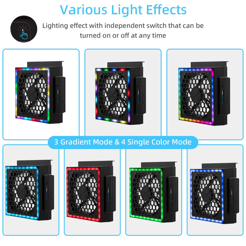 Load image into Gallery viewer, Xbox Series S USB Powered Cooling Fan Dock with RGB LED Light - Polar Tech Australia
