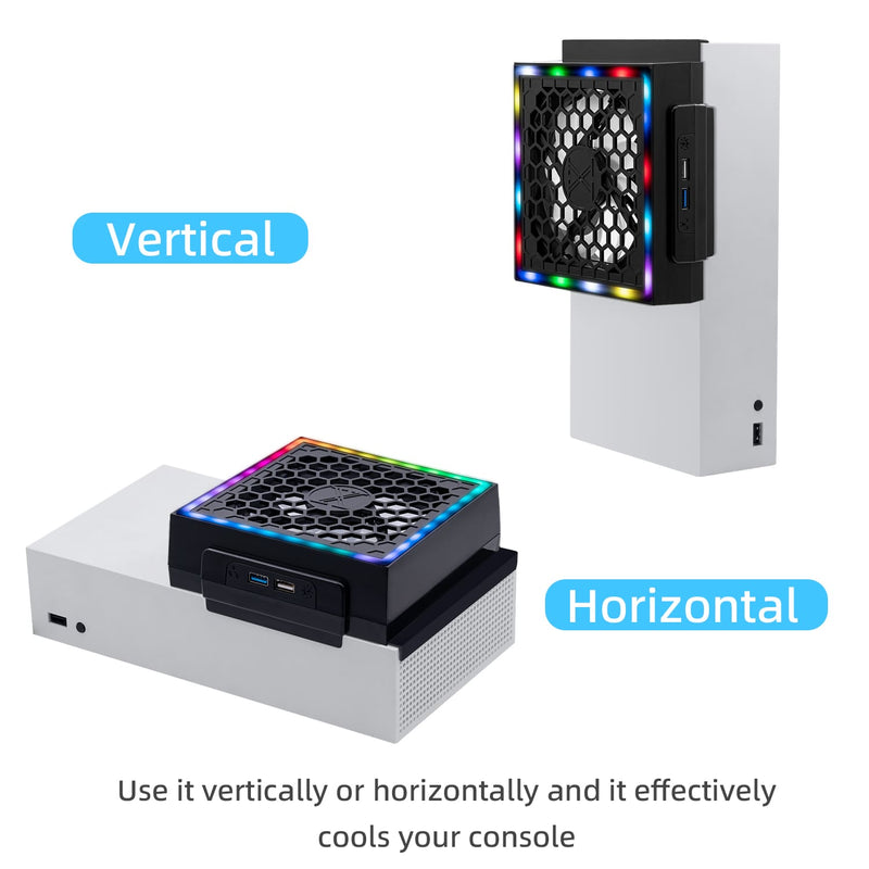 Cargue la imagen en el visor de la galería, Xbox Series S USB Powered Cooling Fan Dock with RGB LED Light - Polar Tech Australia
