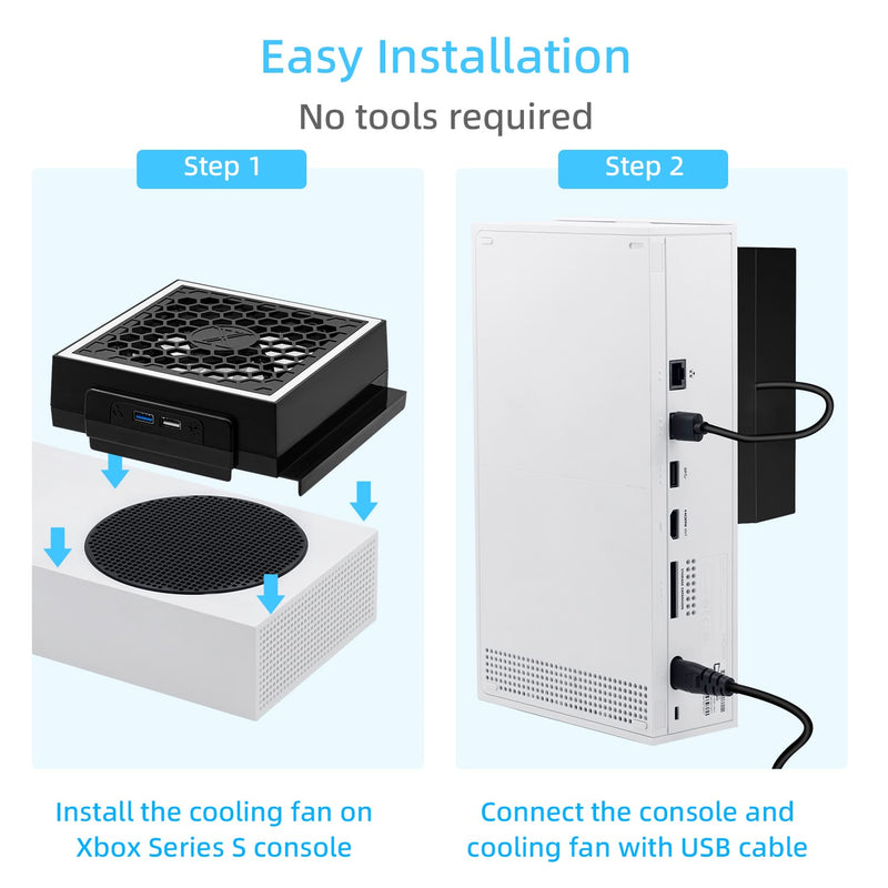 Load image into Gallery viewer, Xbox Series S USB Powered Cooling Fan Dock with RGB LED Light - Polar Tech Australia
