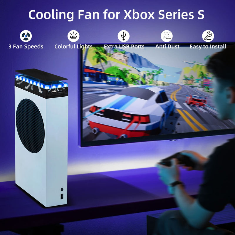 Load image into Gallery viewer, Xbox Series S Upper Top Cooling Fan with RGB Lighting - Polar Tech Australia
