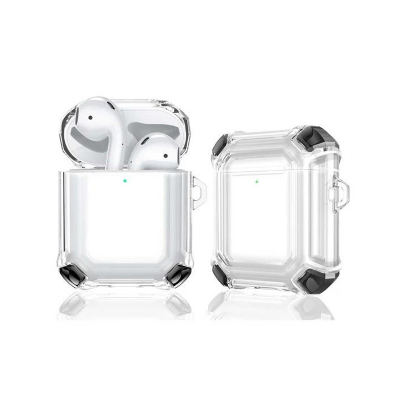 Chargez l&#39;image dans la visionneuse de la galerie, AirPods 1 &amp; 2 Transparent Heavy Duty Protecive Case With Key Ring - Polar Tech Australia
