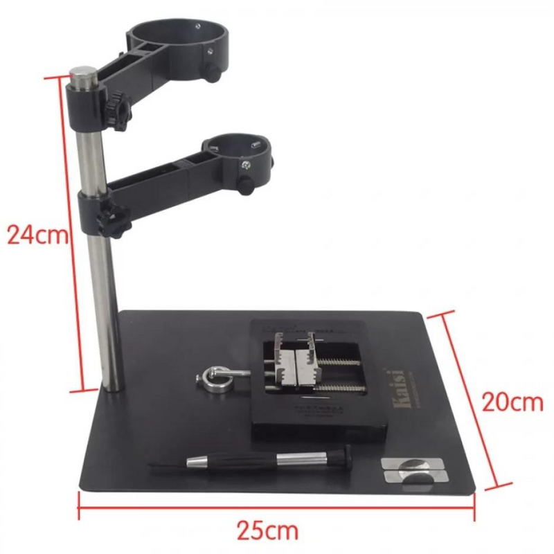 Cargue la imagen en el visor de la galería, [F-204] KAISI 2 in 1 Hot Air Gun Clamp Holder Station + Mobile Phone Laptop BGA Rework Reballing Fixture - Polar Tech Australia
