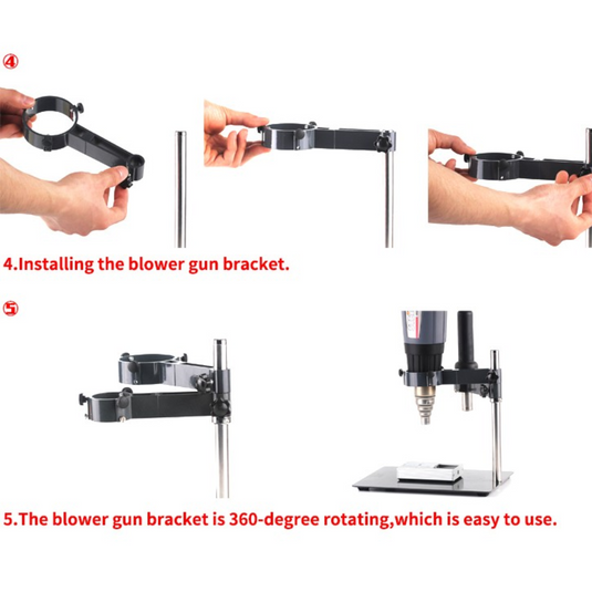 [F-204] KAISI 2 in 1 Hot Air Gun Clamp Holder Station + Mobile Phone Laptop BGA Rework Reballing Fixture - Polar Tech Australia