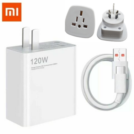 [120W][With Cable] Genuine XIAOMI GaN Wall Charger Adapter Power Supply Unit - Polar Tech Australia