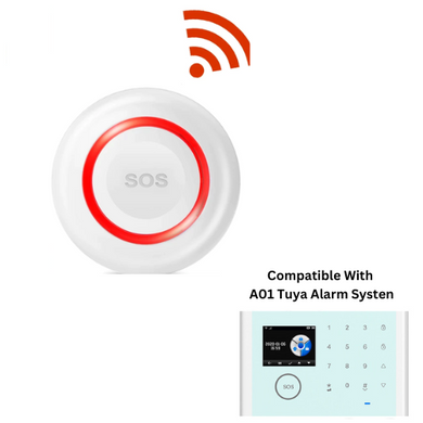 [A08] 433Hz Battery Powered Wireless SOS Emergency Help Push Button For A01 TUYA Alarm System - Polar Tech Australia