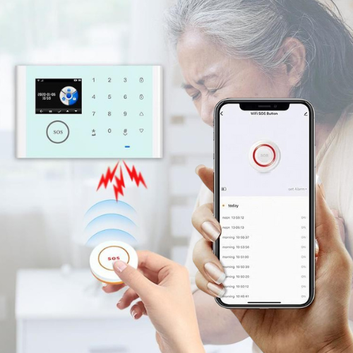 Cargue la imagen en el visor de la galería, [A08] 433Hz Battery Powered Wireless SOS Emergency Help Push Button For A01 TUYA Alarm System - Polar Tech Australia
