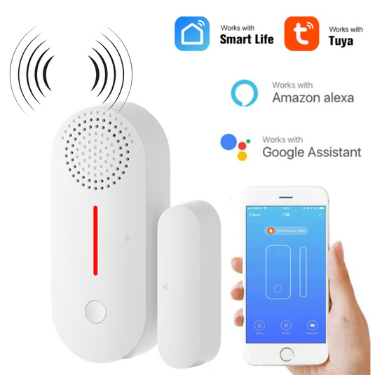 [TUYA Smart Home][Built-in Siren] Battery Powdered Door & Window Sensor Alarm Burglary Detector Home Security - Polar Tech Australia