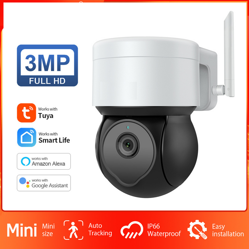 Load image into Gallery viewer, [TUYA Smart Home][WIFI Version] Tuya HD 3MP Wireless WIFI Full Color Day &amp; night IP65 Outdoor PTZ Security Camera - Polar Tech Australia
