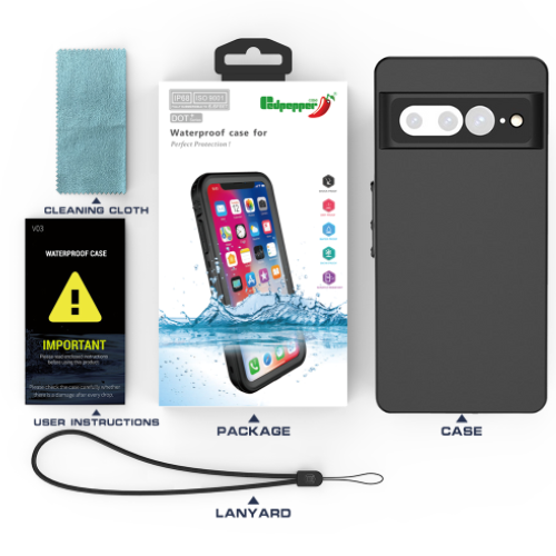 Chargez l&#39;image dans la visionneuse de la galerie, Google Pixel 7 &amp; 7 Pro Redpepper Full Covered Waterproof Heavy Duty Tough Armor Case - Polar Tech Australia
