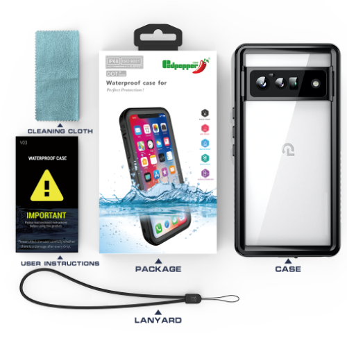 Load image into Gallery viewer, Google Pixel 6 Pro (GLUOG) Redpepper Full Covered Waterproof Heavy Duty Tough Armor Case - Polar Tech Australia
