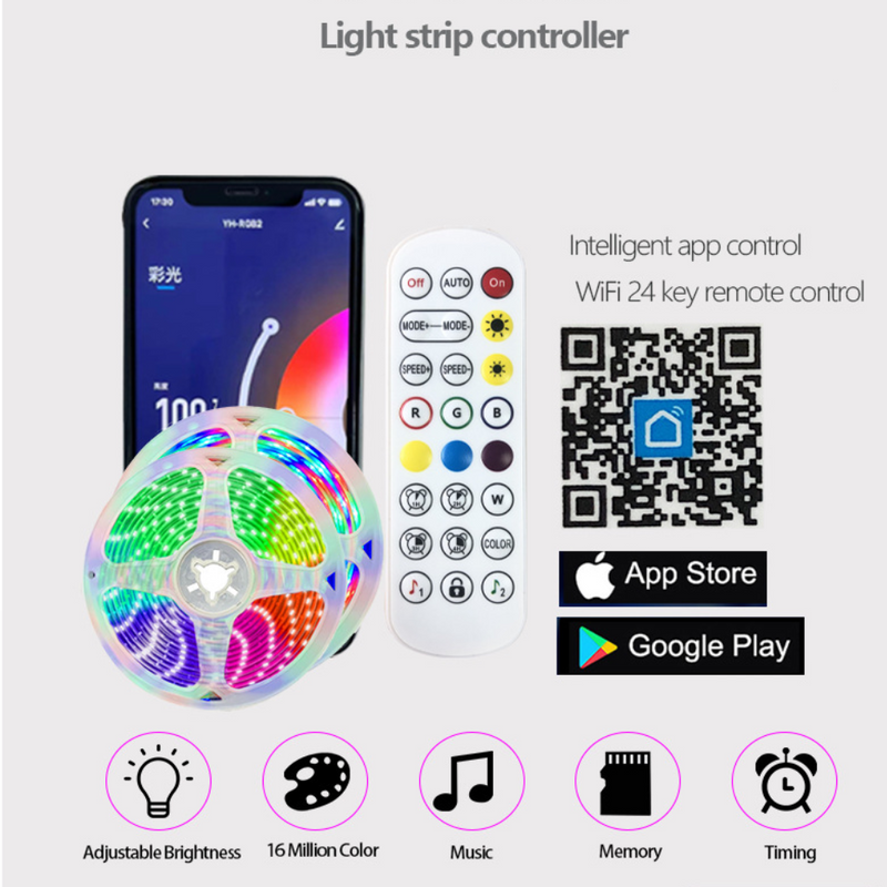 Chargez l&#39;image dans la visionneuse de la galerie, [TUYA Smart Home] IP65 Indoor Outdoor Waterproof Smart Remote Control RGB LED Light Strip Music/Game/Movie Synchronization - Polar Tech Australia
