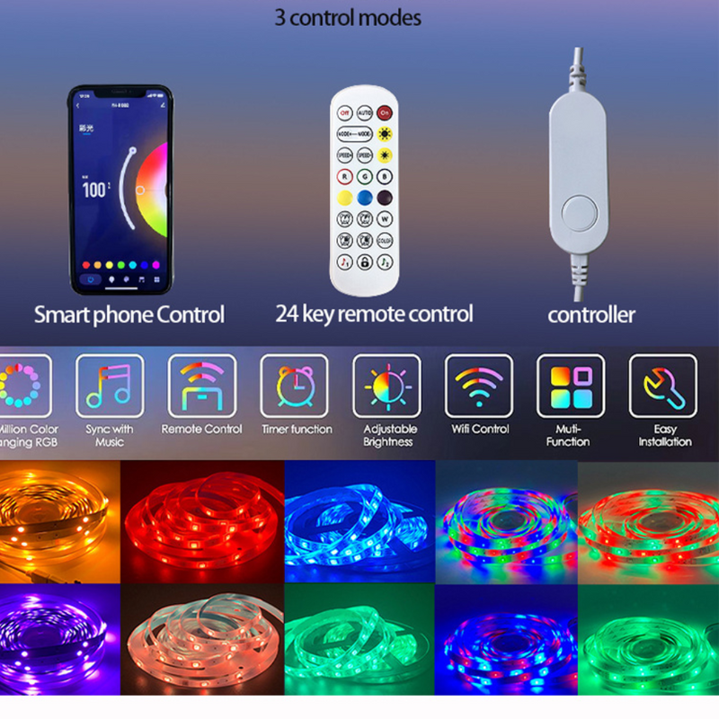 Chargez l&#39;image dans la visionneuse de la galerie, [TUYA Smart Home] IP65 Indoor Outdoor Waterproof Smart Remote Control RGB LED Light Strip Music/Game/Movie Synchronization - Polar Tech Australia
