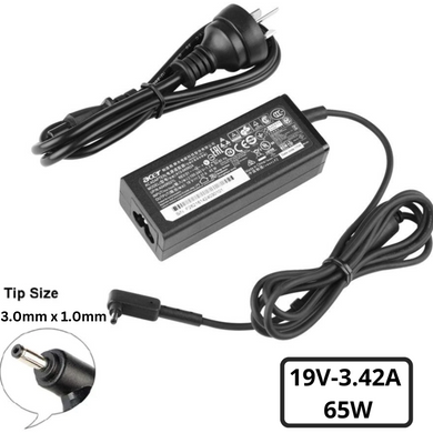 [19V-3.42A/65W][3.0x1.0 & 3.0x1.1] Acer TravelMate X349-M P648-G3-M Laptop AC Power Supply Adapter Charger - Polar Tech Australia