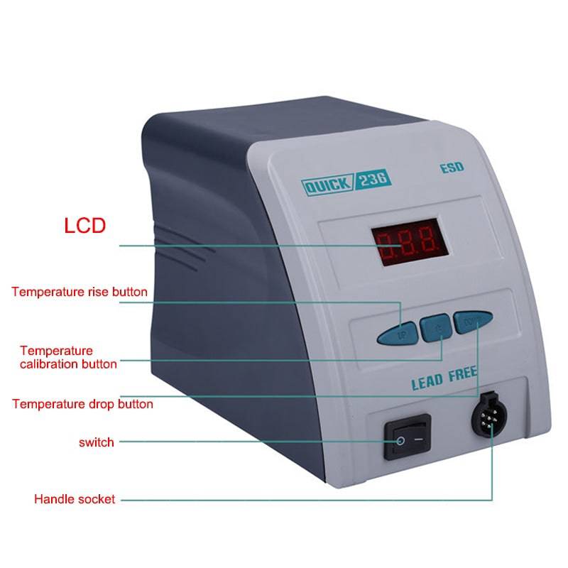 Chargez l&#39;image dans la visionneuse de la galerie, QUICK 236 Anti-static Intellgent Lead Free Soldering Station - Polar Tech Australia
