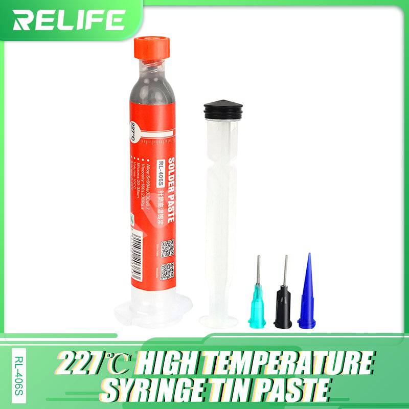 Cargue la imagen en el visor de la galería, [26g Tube] RELIFE Low/Medium/High Temperature Syringe Welding Flux Tin Solder Soldering Paste - Polar Tech Australia
