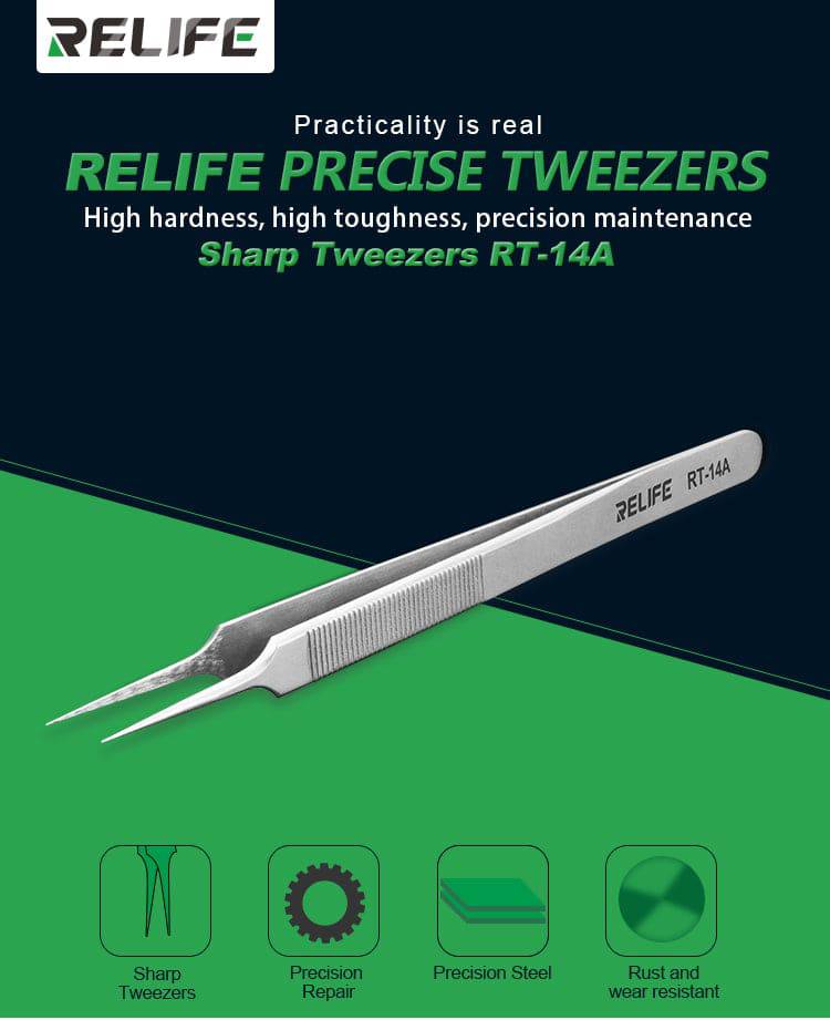 Load image into Gallery viewer, [RT-14A] [Extra Long] Relife Stainless Steel Precision Tweezer (Straight Tip) - Polar Tech Australia
