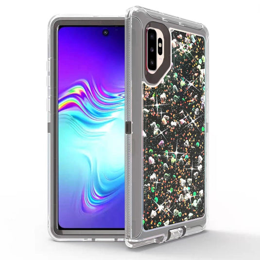 Samsung Galaxy Note 10 / Note 10 Plus Glitter Clear Transparent Liquid Sand Watering Case - Polar Tech Australia