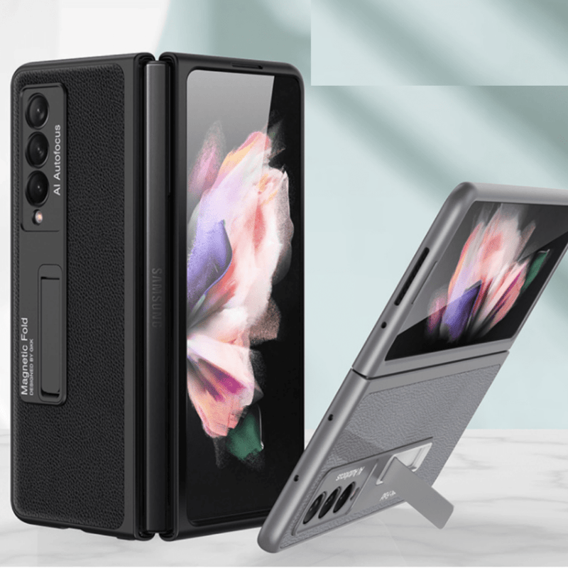 Cargue la imagen en el visor de la galería, Samsung Galaxy Z Fold 3 5G Fashion Smart Magnetic Stand Leather Cover Case - Polar Tech Australia
