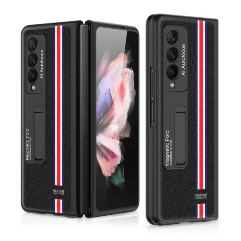 Cargue la imagen en el visor de la galería, Samsung Galaxy Z Fold 3 5G Fashion Smart Magnetic Stand Leather Cover Case - Polar Tech Australia
