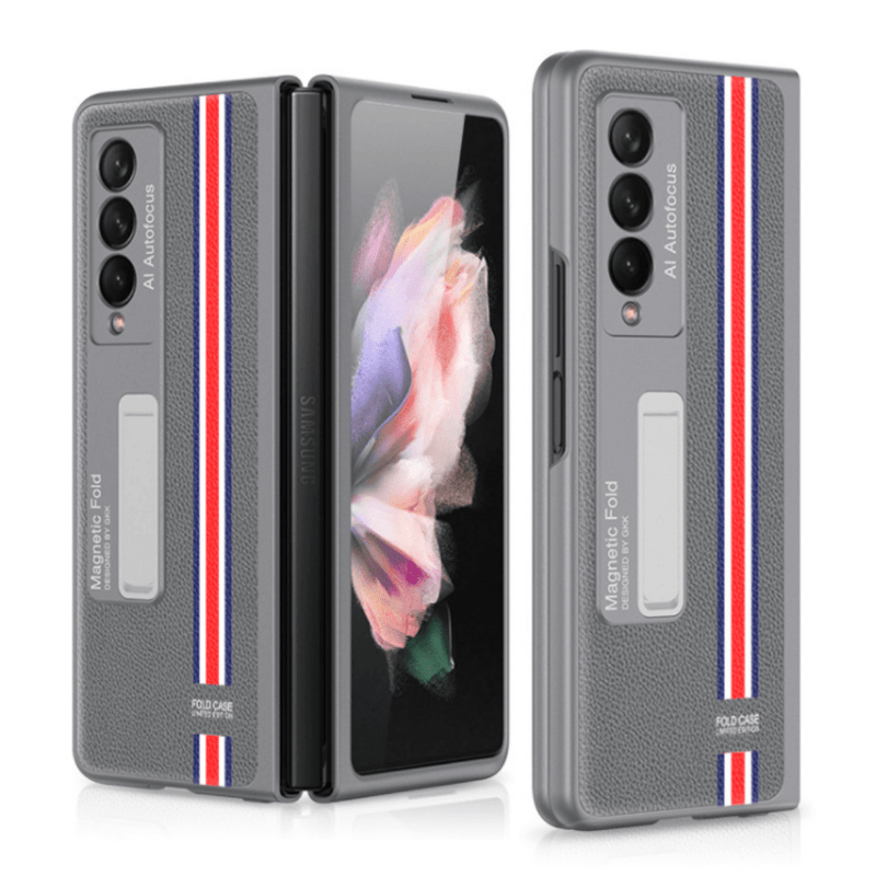 Cargue la imagen en el visor de la galería, Samsung Galaxy Z Fold 3 5G Fashion Smart Magnetic Stand Leather Cover Case - Polar Tech Australia
